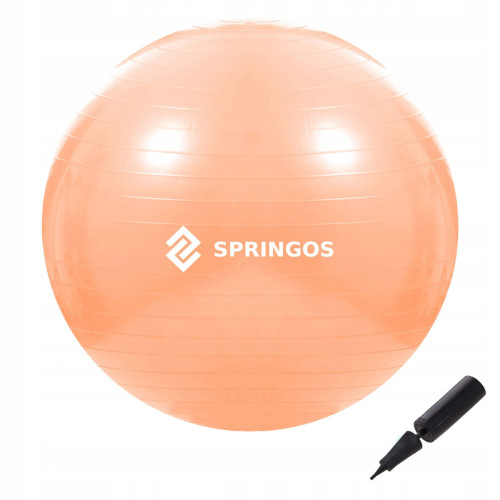 Фитбол  Springos 55 cm Anti-Burst FB0010 Orange - фото №7